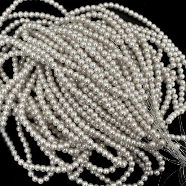 6mm Off-White Pearls – Embroidery &amp; Craft Beads | Golden Zari