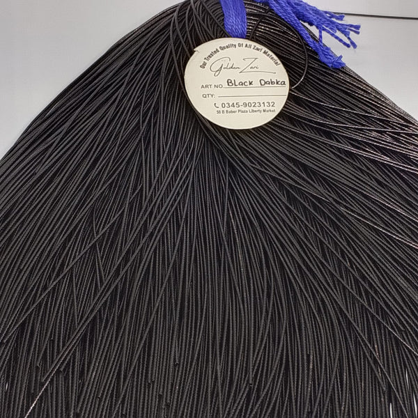 Black Dabka Wire (Premium Embroidery Material)