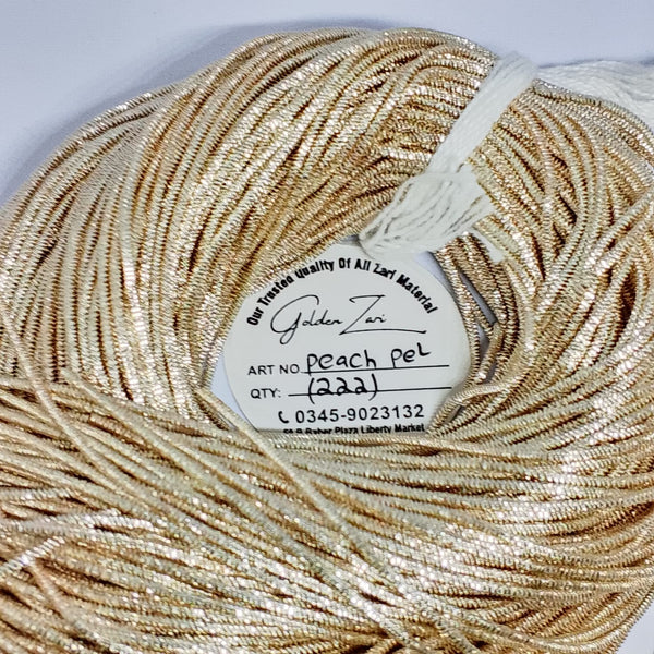 Peach Zari Thread (Premium Metallic Thread)
