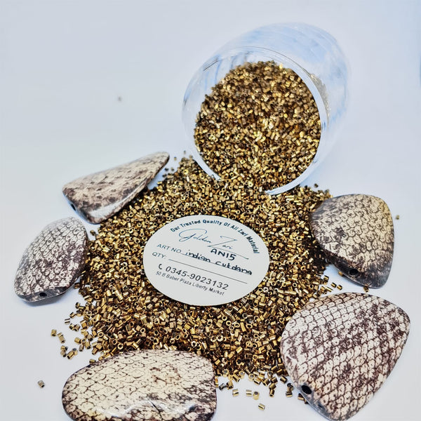 Indian Gold Cut Dana Beads (Premium Quality)