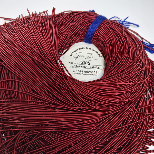 Maroon Zari Wire (Premium Metallic Thread)