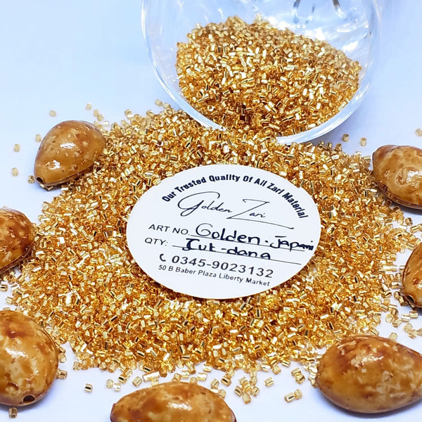 Golden Cut Dana Beads (Premium Metallic Finish)