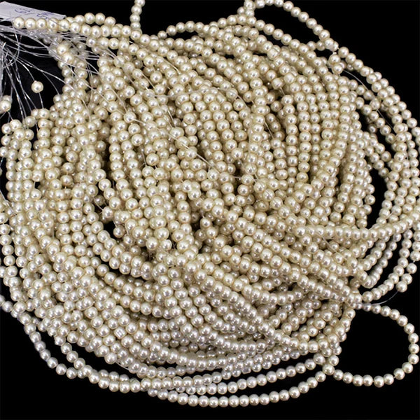 5mm Off-White Pearls – Embroidery &amp; Craft Beads | Golden Zari